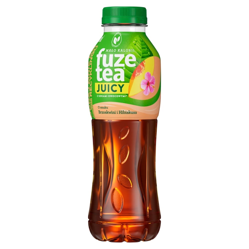 FUZETEA Napój niegazowany herbaciany o smaku brzoskwiniowym z hibiskusem 500 ml