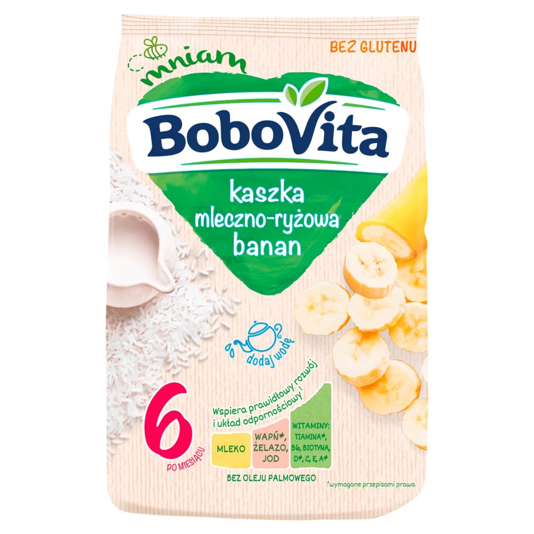 BOBOVITA Kaszka mleczno-ryżowa banan po 4. miesiącu 230 ml