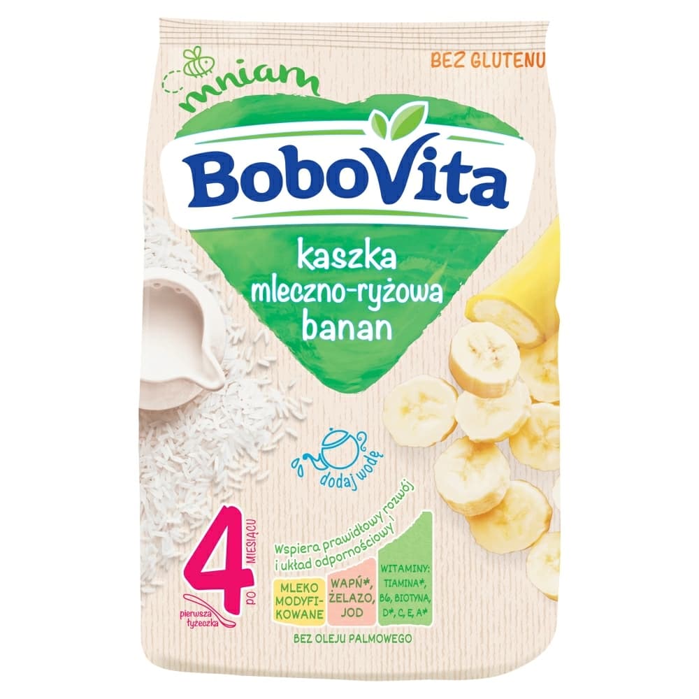 BOBOVITA Kaszka mleczno-ryżowa banan po 4. miesiącu 230 ml
