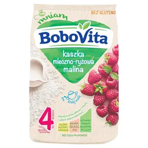 BOBOVITA Kaszka mleczno-ryżowa malina 230 ml BOBOVITA Kaszka mleczno-ryżowa malina 230 ml