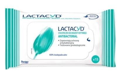 LACTACYD Husteczki do higieny intymnej Antibacterial 15 szt.