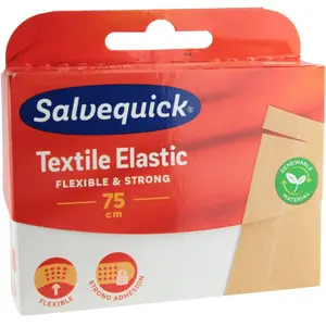 SALVEQUICK Plaster elastyczny do cięcia Textille elastic 75 cm 20 g SALVEQUICK Plaster elastyczny do cięcia Textille elastic 75 cm 20 g