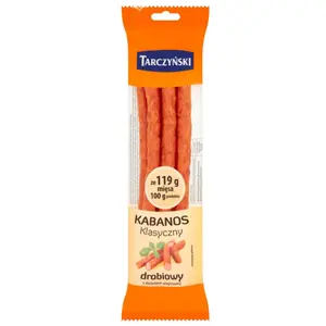 TARCZYŃSKI Kabanosy drobiowe klasyczne 200 g TARCZYŃSKI Kabanosy drobiowe klasyczne 200 g