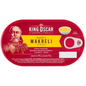 KING OSCAR Filety z makreli w oleju 160 g KING OSCAR Filety z makreli w oleju 160 g