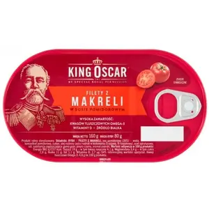 KING OSCAR Filety z makreli w sosie pomidorowym 160 g KING OSCAR Filety z makreli w sosie pomidorowym 160 g