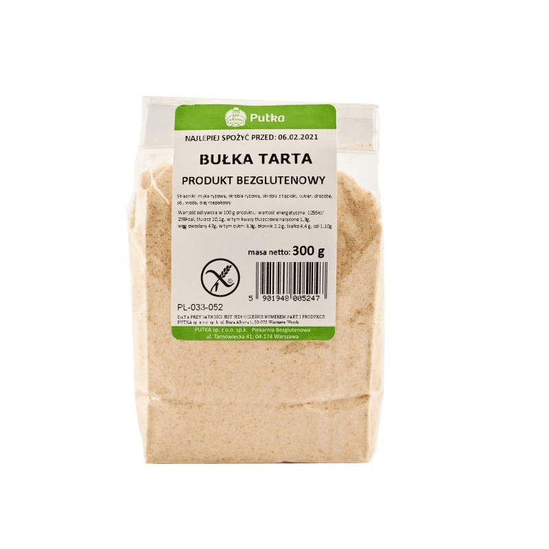 PUTKA Bezglutenowa bułka tarta 300 g