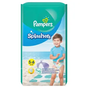 PAMPERS SPLASHERS Pieluchomajtki jednorazowe do pływania rozmiar 5-6, 14+ kg 10 szt. PAMPERS SPLASHERS Pieluchomajtki jednorazowe do pływania rozmiar 5-6, 14+ kg 10 szt.