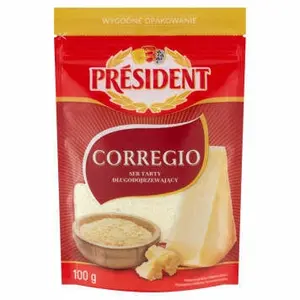 PRESIDENT Ser dojrzewający Corregio tarty 100 g PRESIDENT Ser dojrzewający Corregio tarty 100 g