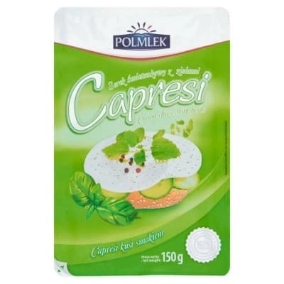 POLMLEK CAPRESI Serek śmietankowy z ziołami w plastrach 150 g