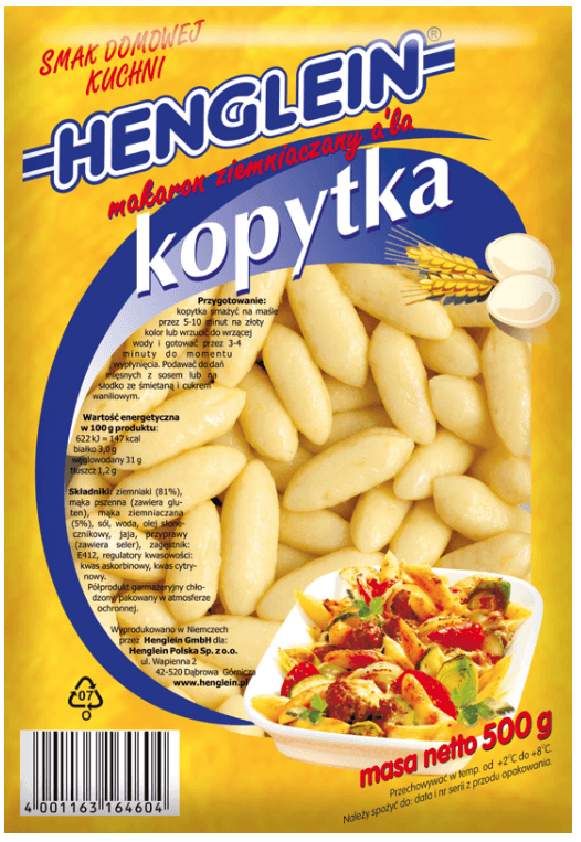 HENGLEIN Kopytka ze świeżych ziemniaków 500 g