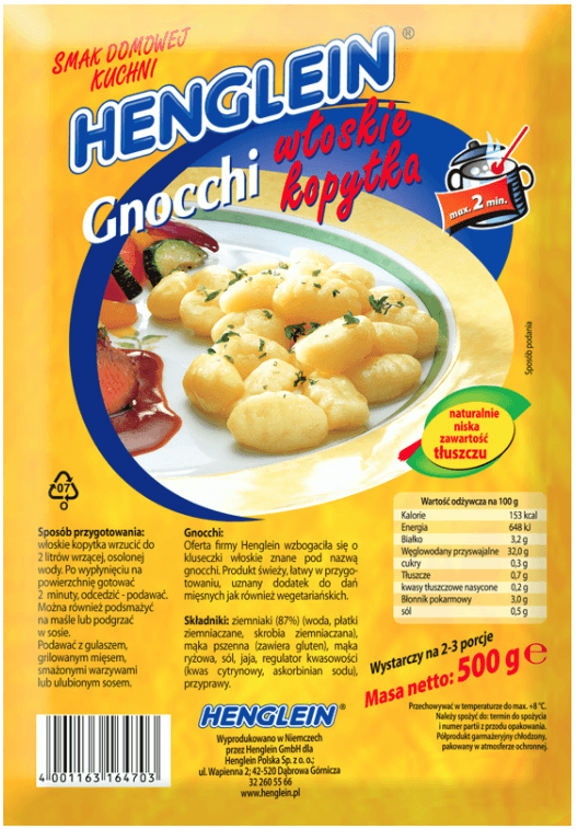 HENGLEIN Gnocchi włoskie kopytka 500 g