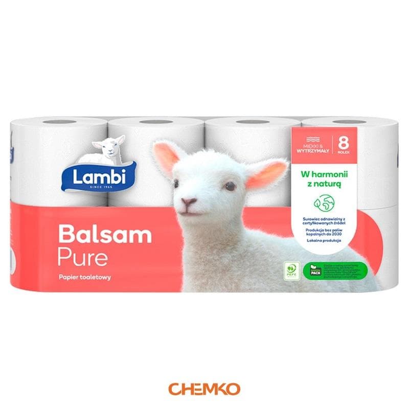 LAMBI Papier toaletowy Balsam Pure 8 rolek
