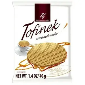 TAGO Tofinek wafel z nadzieniem karmelowym 40 g TAGO Tofinek wafel z nadzieniem karmelowym 40 g