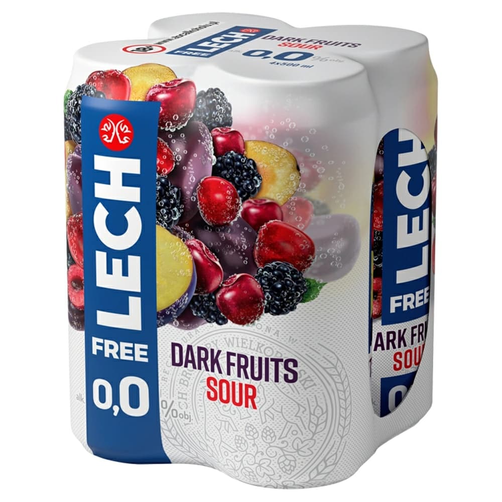 LECH Piwo Dark Fruits Sour bezalkoholowe 4x500ml 2000 ml