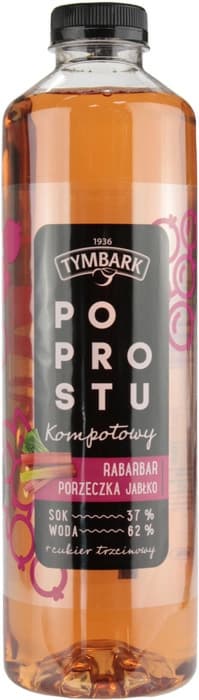 TYMBARK PO PROSTU Kompotowy rabarbar porzeczka jabłko napój niegazowany 1250 ml