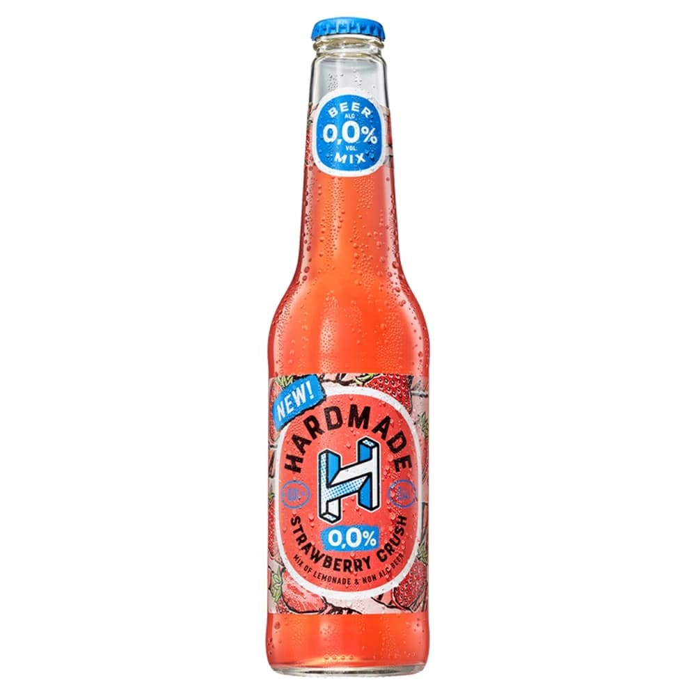 HARDMADE Piwo Strawberry Crush z lemoniadą o smaku cytryny i truskawki bezalkoholowe butelka 400 ml