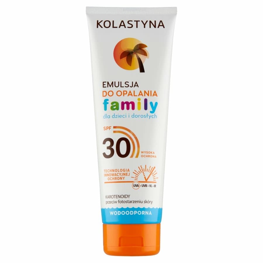 KOLASTYNA Emulsja wodoodporna do opalania SPF 30 Family 250 ml