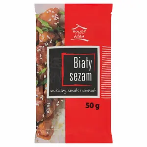HOUSE OF ASIA Biały sezam 50 g HOUSE OF ASIA Biały sezam 50 g