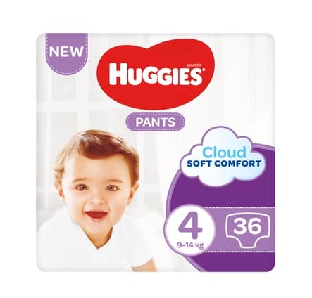 HUGGIES Pieluchomajtki rozmiar 4, 9-14 kg 36 szt.