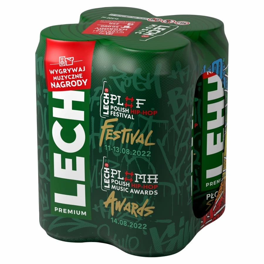 LECH Piwo jasne pełne Premium 4x500 ml 2000 ml