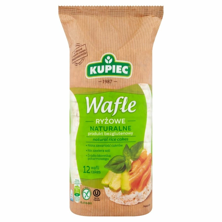 KUPIEC Wafle ryżowe naturalne bezglutenowe 120 g