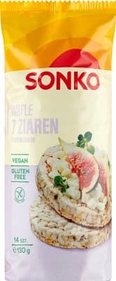 SONKO Wafle 7 ziaren z ryżem dzikim bezglutenowe 130 g
