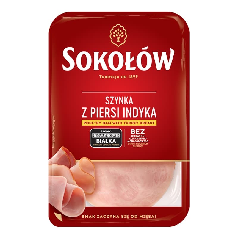 SOKOŁÓW Szynka z piersi indyka 120 g