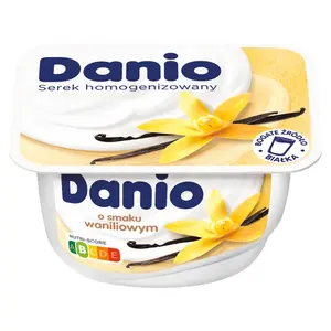 DANONE DANIO Serek homogenizowany o smaku waniliowym 130 g DANONE DANIO Serek homogenizowany o smaku waniliowym 130 g