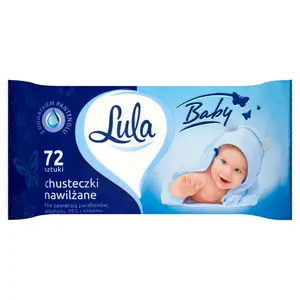 LULA BABY Chusteczki nawilżane z dodatkiem pantenolu 72 szt. LULA BABY Chusteczki nawilżane z dodatkiem pantenolu 72 szt.