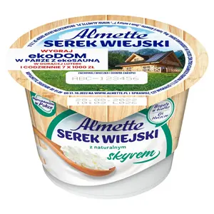 ALMETTE Serek wiejski z naturalnym skyrem 150 g ALMETTE Serek wiejski z naturalnym skyrem 150 g