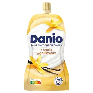 DANONE DANIO Serek homogenizowany o smaku waniliowym saszetka 120 g DANONE DANIO Serek homogenizowany o smaku waniliowym saszetka 120 g