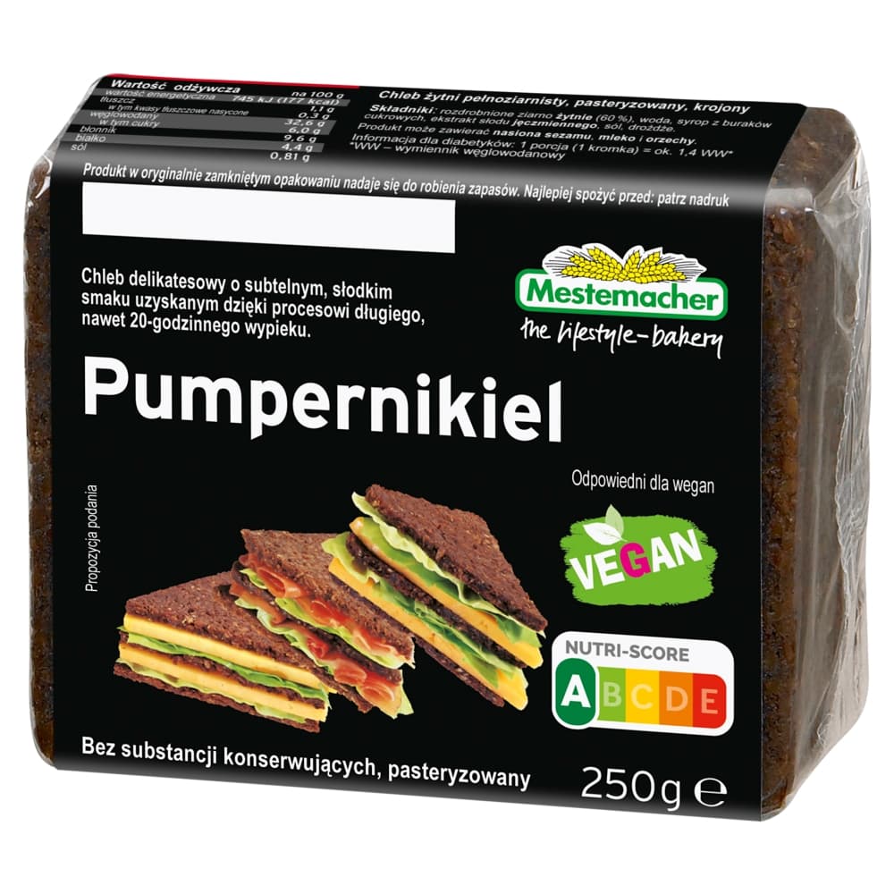 MESTEMACHER Pumpernikiel pieczywo żytnie 250 g