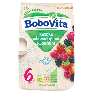 BOBOVITA Kaszka mleczno-ryżowa owoce leśne po 6 miesiącu 230 g BOBOVITA Kaszka mleczno-ryżowa owoce leśne po 6 miesiącu 230 g