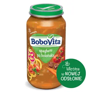BOBOVITA Spaghetti po bolońsku po 11 miesiącu 250 g BOBOVITA Spaghetti po bolońsku po 11 miesiącu 250 g