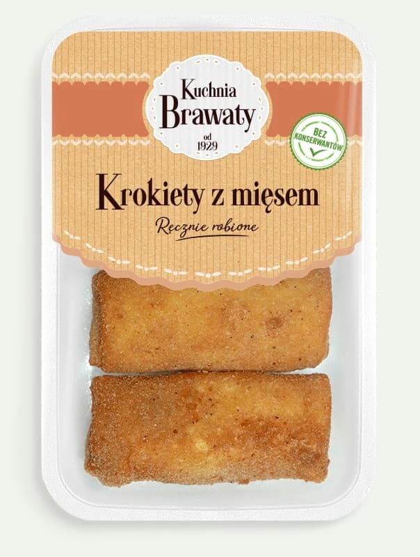 KUCHNIA BRAWATY Krokiety z mięsem 350 g