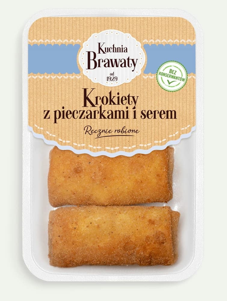 KUCHNIA BRAWATY Krokiety z pieczarkami i serem 350 g