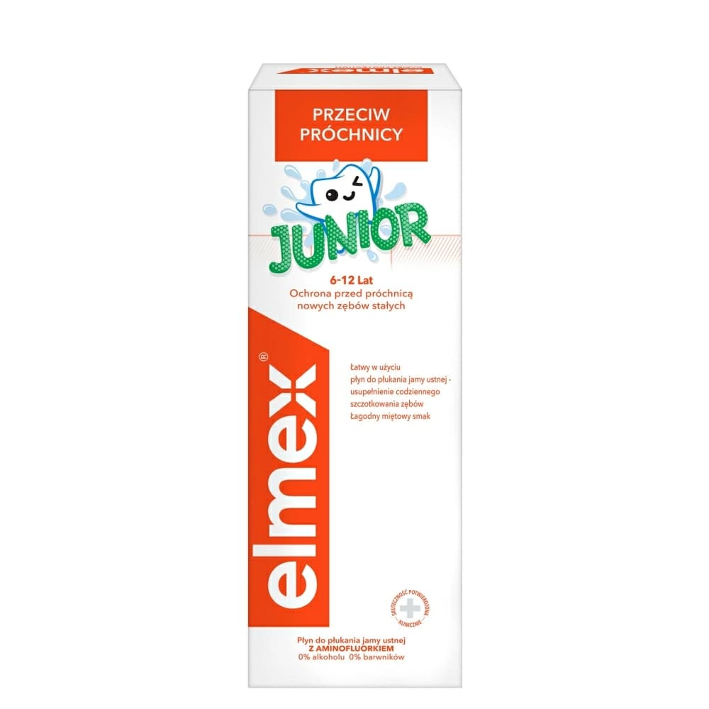 ELMEX JUNIOR Płyn do płukania jamy ustnej dla dzieci 6-12 lat 400 ml