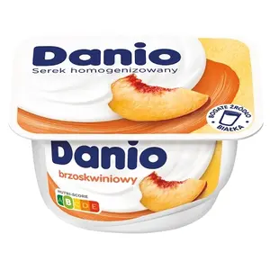DANONE DANIO Serek homogenizowany brzoskwiniowy 130 g DANONE DANIO Serek homogenizowany brzoskwiniowy 130 g