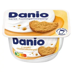 DANONE DANIO Serek homogenizowany ciastko 130 g DANONE DANIO Serek homogenizowany ciastko 130 g