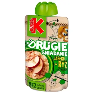 KUBUŚ DRUGIE ŚNIADANIE Mus jabłko + ryż cynamon 100 g KUBUŚ DRUGIE ŚNIADANIE Mus jabłko + ryż cynamon 100 g