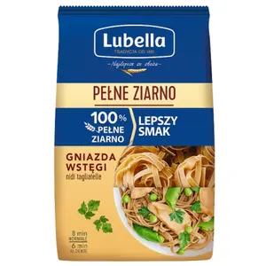 LUBELLA PEŁNE ZIARNO Makaron gniazda wstęgi 400 g LUBELLA PEŁNE ZIARNO Makaron gniazda wstęgi 400 g