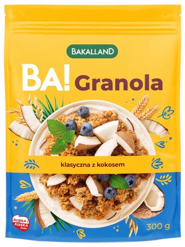 BAKALLAND BA! Granola klasyczna z kokosem 300 g