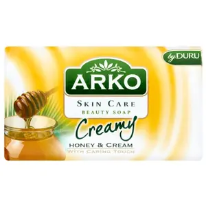 ARKO SKIN CARE CREAMY Równoważące mydło kosmetyczne miód i krem 90 g ARKO SKIN CARE CREAMY Równoważące mydło kosmetyczne miód i krem 90 g