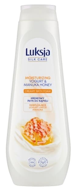LUKSJA SILK CARE Kremowy płyn do kąpieli nawilżające jogurt i miód manuka 900 ml