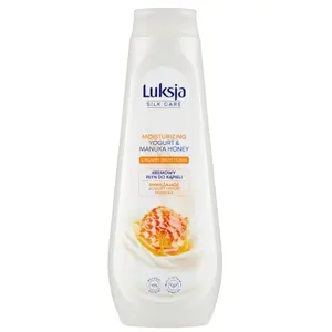 LUKSJA SILK CARE Kremowy płyn do kąpieli nawilżające jogurt i miód manuka 900 ml LUKSJA SILK CARE Kremowy płyn do kąpieli nawilżające jogurt i miód manuka 900 ml