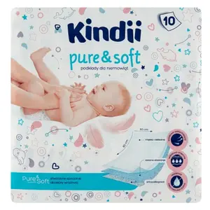 KINDII PURE&SOFT Podkłady dla niemowląt 10 sztuk KINDII PURE&SOFT Podkłady dla niemowląt 10 sztuk