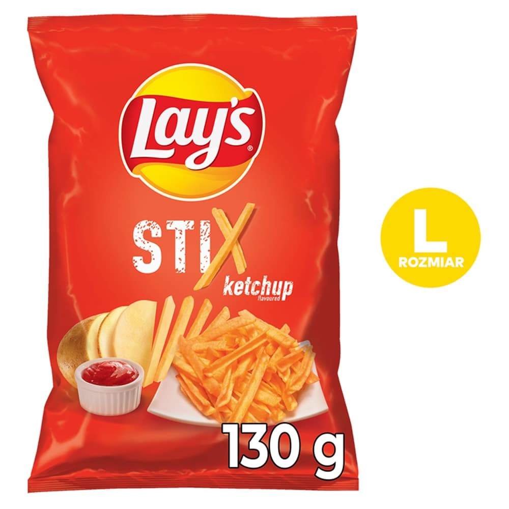 LAY'S STIX Chipsy ziemniaczane o smaku ketchupowym 130 g