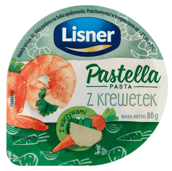 LISNER PASTELLA Pasta z krewetek z warzywami 80 g