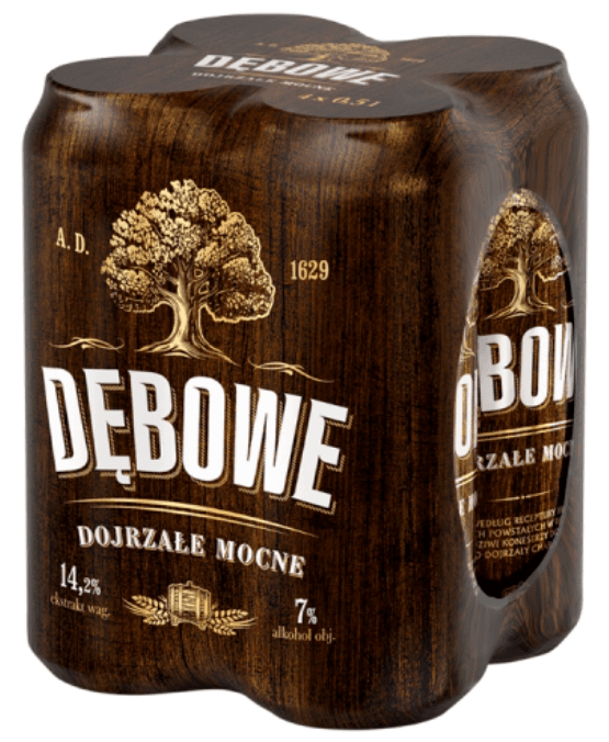 DĘBOWE Piwo Dojrzałe Mocne jasne 4x500 ml 2000 ml