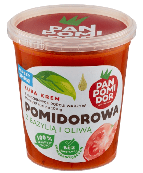 PAN POMIDOR Zupa krem pomidorowa z bazylią i oliwą 400 g